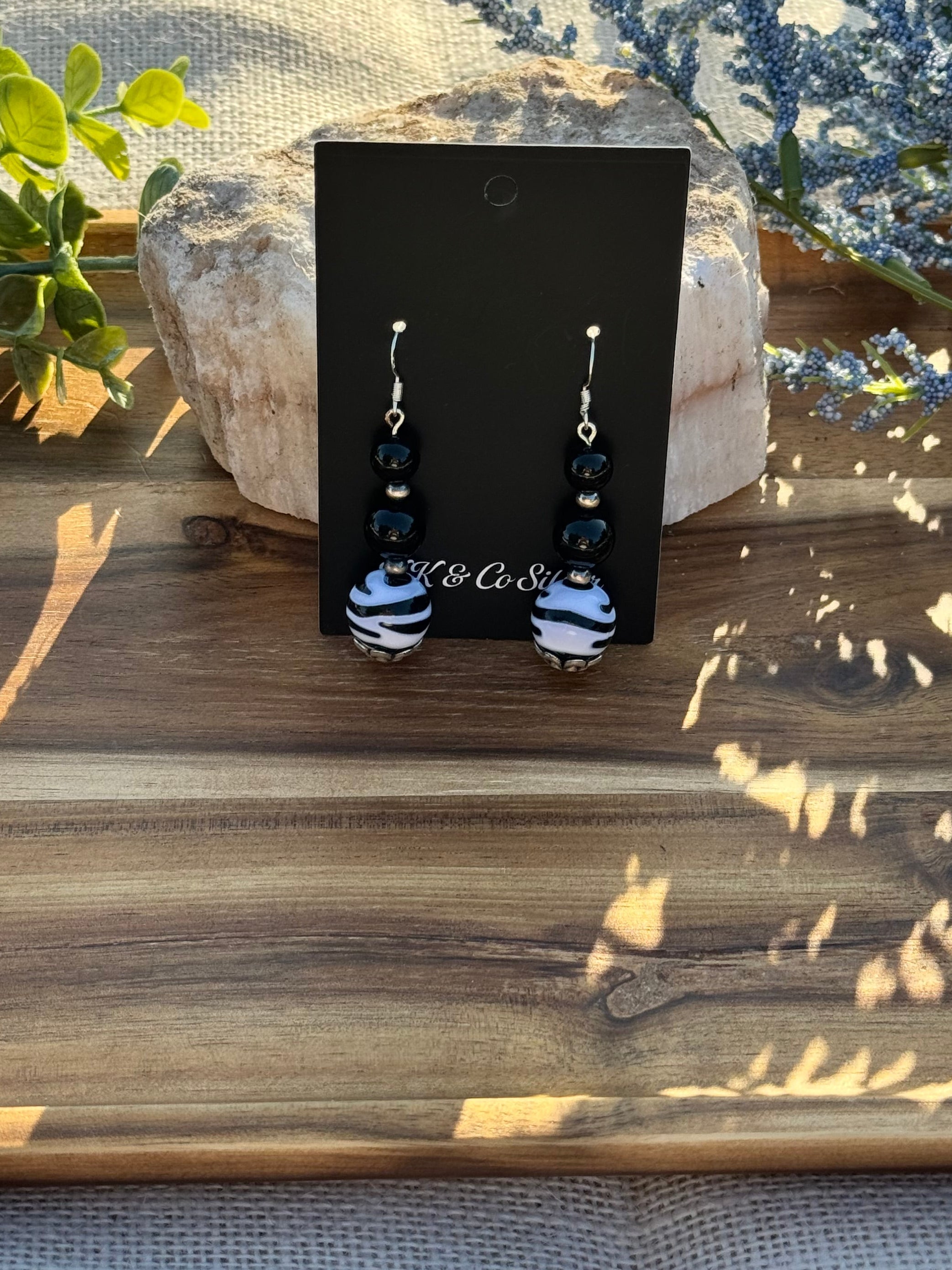 Zebra Earrings