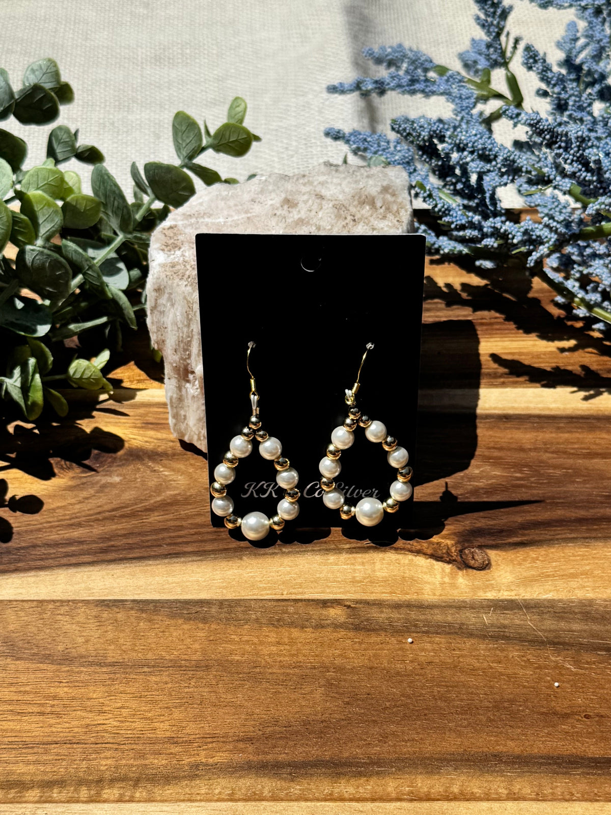 Golden Pearl Earrings